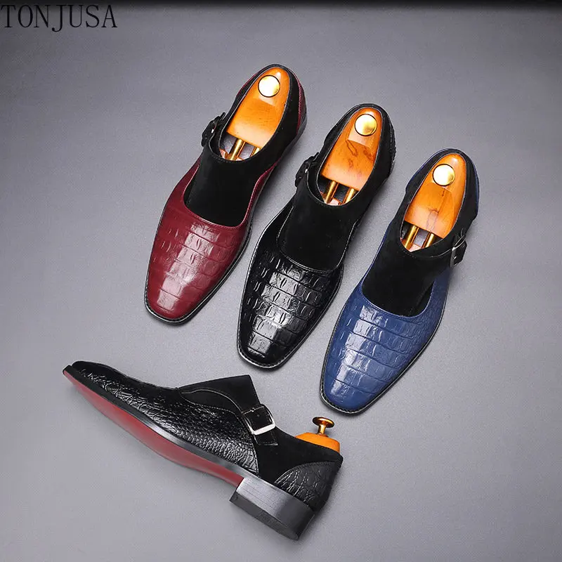 Pointed Scalp Shoes Men's Crocodile Print Leather Shoes Men's Buckle Business Leather Shoes
Pointed Scalp Shoes Men's Crocodile Print Leather Shoes Men's Buckle Business Leather Shoes