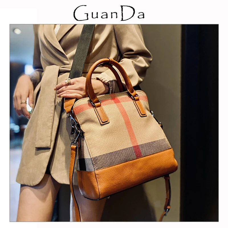 Large Capacity Women Handbags Fashion Luxury OL Business Female Briefcase Tote Korean Stripes Plaid Canvas Leather Shoulder Bag
Large Capacity Women Handbags Fashion Luxury OL Business Female Briefcase Tote Korean Stripes Plaid Canvas Leather Shoulder Bag