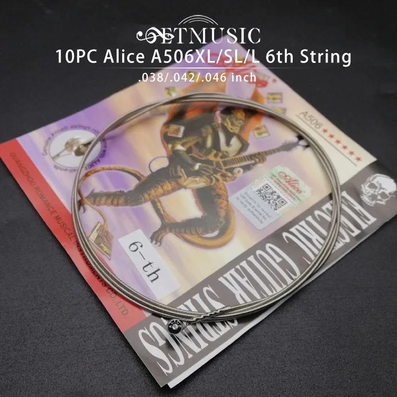 10Pcs Alice 6th String .038/.042/.046 A506XL/SL/L Electric Guitar String Third String for Electric Guitar Guitar Parts
10Pcs Alice 6th String .038/.042/.046 A506XL/SL/L Electric Guitar String Third String for Electric Guitar Guitar Parts