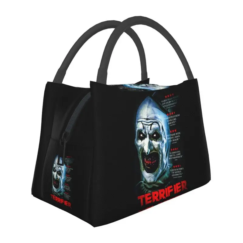 Halloween Horror Movie Terrifier Insulated Lunch Bag for Work Office Portable Cooler Thermal Bento Box Women
Halloween Horror Movie Terrifier Insulated Lunch Bag for Work Office Portable Cooler Thermal Bento Box Women