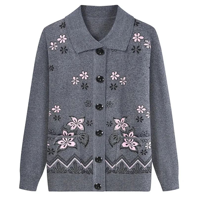 Elderly Women's Knitted Cardigan Jacket Autumn Winter Warm Sweater Women's Thicken Coat Single breasted Female Knit Outwear Tops
Elderly Women's Knitted Cardigan Jacket Autumn Winter Warm Sweater Women's Thicken Coat Single breasted Female Knit Outwear Tops