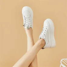 Thick Heeled Lace-up Womens Sports Sneakers Husband Flats Golf Shoes Ladies For Sports Sneakersy Athlete Sunny