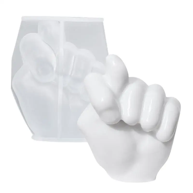 

Gesture Candle Mold Translucent Hand Shaped Finger Mould Finger Gesture Silicone Mold Compatible With Resin For Birthday
