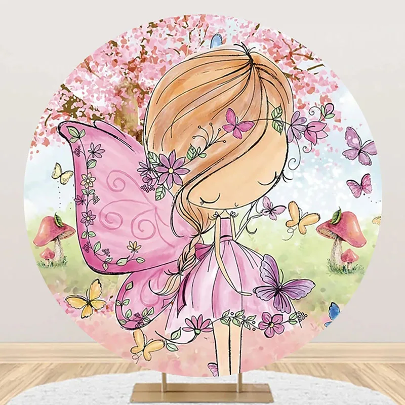 New Round Birthday Party Backdrop Butterfly Princess Girl Theme Glitter Pink Butterfly Photography Background Photozone Decor
New Round Birthday Party Backdrop Butterfly Princess Girl Theme Glitter Pink Butterfly Photography Background Photozone Decor