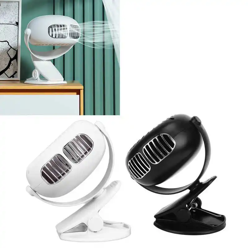 

Clip On Fan 2 in 1 Bladeless Design 3 Speeds Ultra Quiet USB Small Desk Fan for Sleeping Work Dormitory Air Cooler