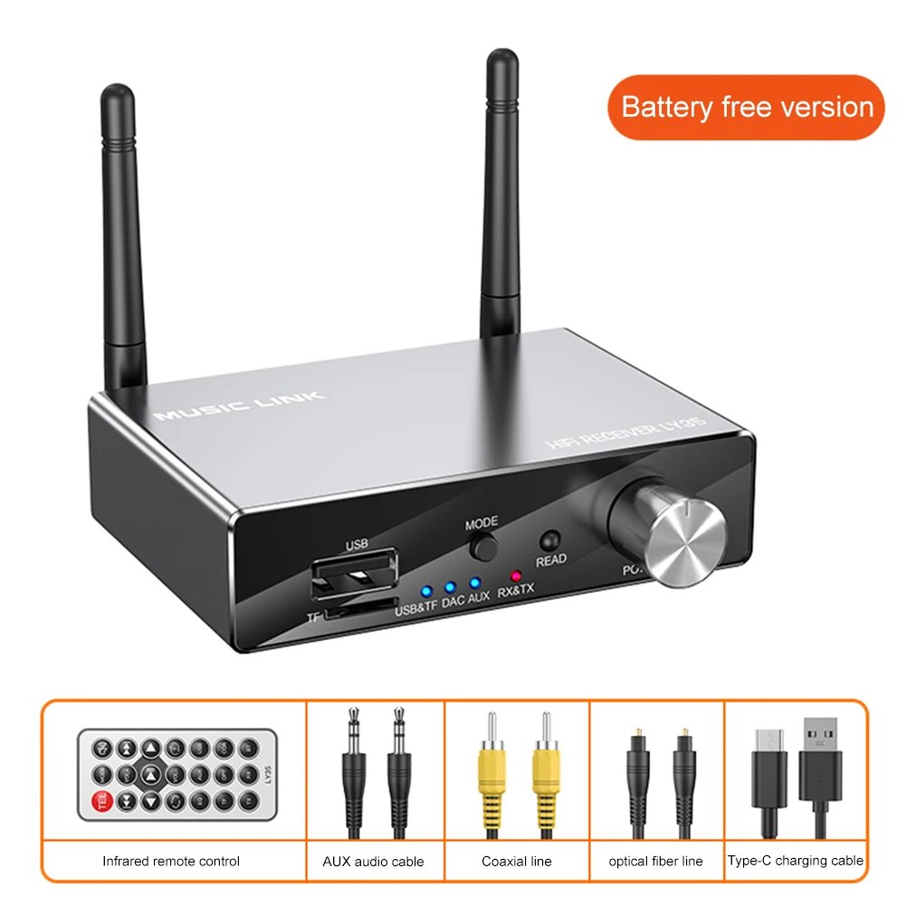 Digital To Analog Audio Converter Bluetooth-compatible HiFi Audio Receiver Transmitter IR Remote Control for Projector Amplifier
Digital To Analog Audio Converter Bluetooth-compatible HiFi Audio Receiver Transmitter IR Remote Control for Projector Amplifier