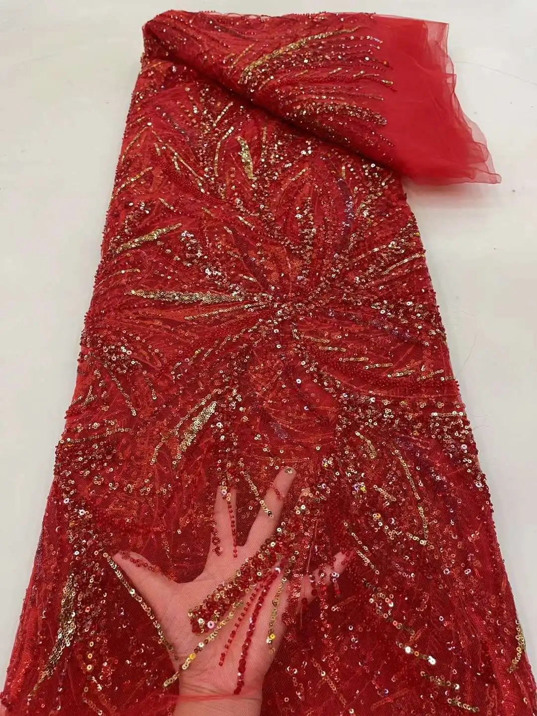 Latest Luxury Elegant 2023 African Embroidery Bead Tube Lace Fabric Nigerian Sequins Lace Fabric For Wedding Party Dress RF-425
Latest Luxury Elegant 2023 African Embroidery Bead Tube Lace Fabric Nigerian Sequins Lace Fabric For Wedding Party Dress RF-425