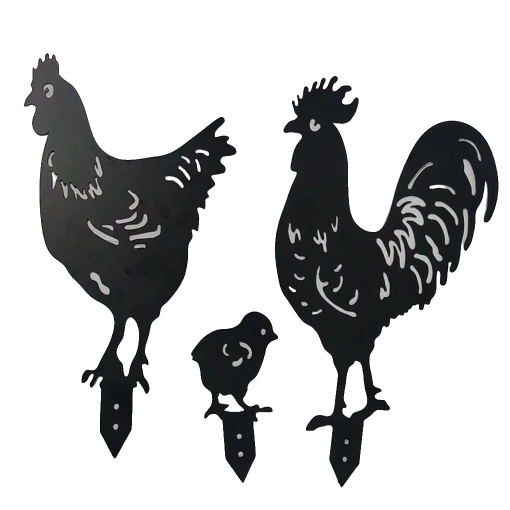3 Pcs Metal Garden Statue Rooster Silhouettes Carved Iron Figurine Home Furnishing Stake Signs for Outdoor Decoration
3 Pcs Metal Garden Statue Rooster Silhouettes Carved Iron Figurine Home Furnishing Stake Signs for Outdoor Decoration