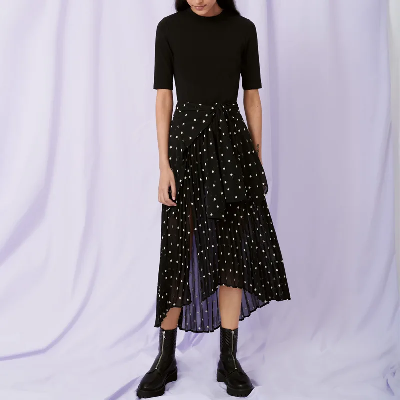 Fashion Maje Dress New Printing Dress Women O-neck Splicing Asymmetrical Dress Spring Summer French Dress For Women Maje
Fashion Maje Dress New Printing Dress Women O-neck Splicing Asymmetrical Dress Spring Summer French Dress For Women Maje