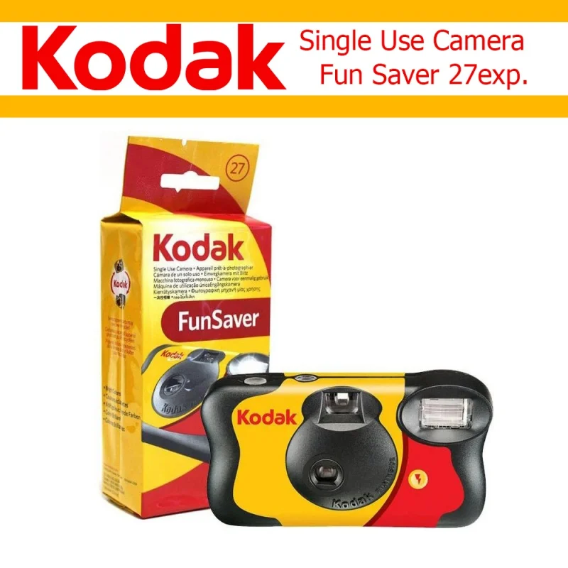 27 Photos Kodak Fun Saver Single Use One Time Disposable Film Camera ISO800 Manual Flash (Expiry date 2024-03)
27 Photos Kodak Fun Saver Single Use One Time Disposable Film Camera ISO800 Manual Flash (Expiry date 2024-03)