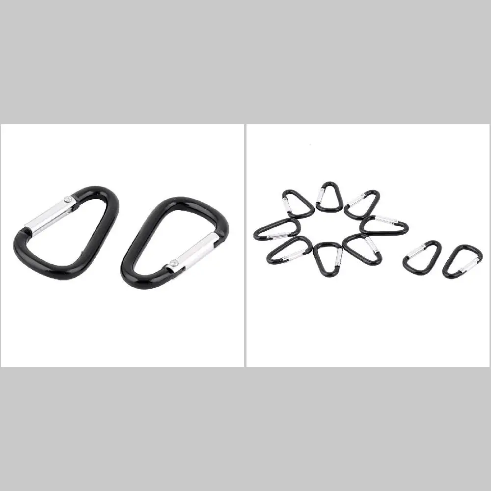 Deluxe Aluminum Alloy Carabiner Snap Hooks for Camping, Fishing, and Hiking - Pack of 10, Black
Deluxe Aluminum Alloy Carabiner Snap Hooks for Camping, Fishing, and Hiking - Pack of 10, Black