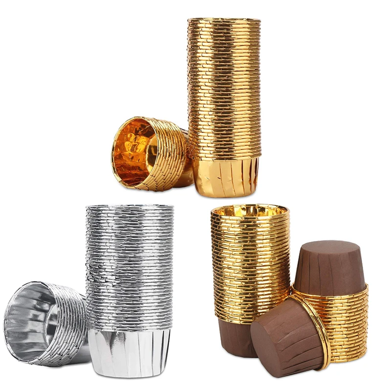 50Pcs Aluminum Foil Cupcake Cups Disposable Muffin Liners Baking Cups Aluminum Cupcake Tip Pan Ramekin Holders Little Pudding Cu 
50Pcs Aluminum Foil Cupcake Cups Disposable Muffin Liners Baking Cups Aluminum Cupcake Tip Pan Ramekin Holders Little Pudding Cu