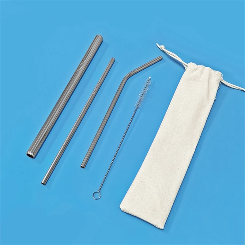 Stainless Steel Metal Straight Bend Straw Reusable With Cleaning Device Bar Home Kitchen Use Set Straw
Stainless Steel Metal Straight Bend Straw Reusable With Cleaning Device Bar Home Kitchen Use Set Straw