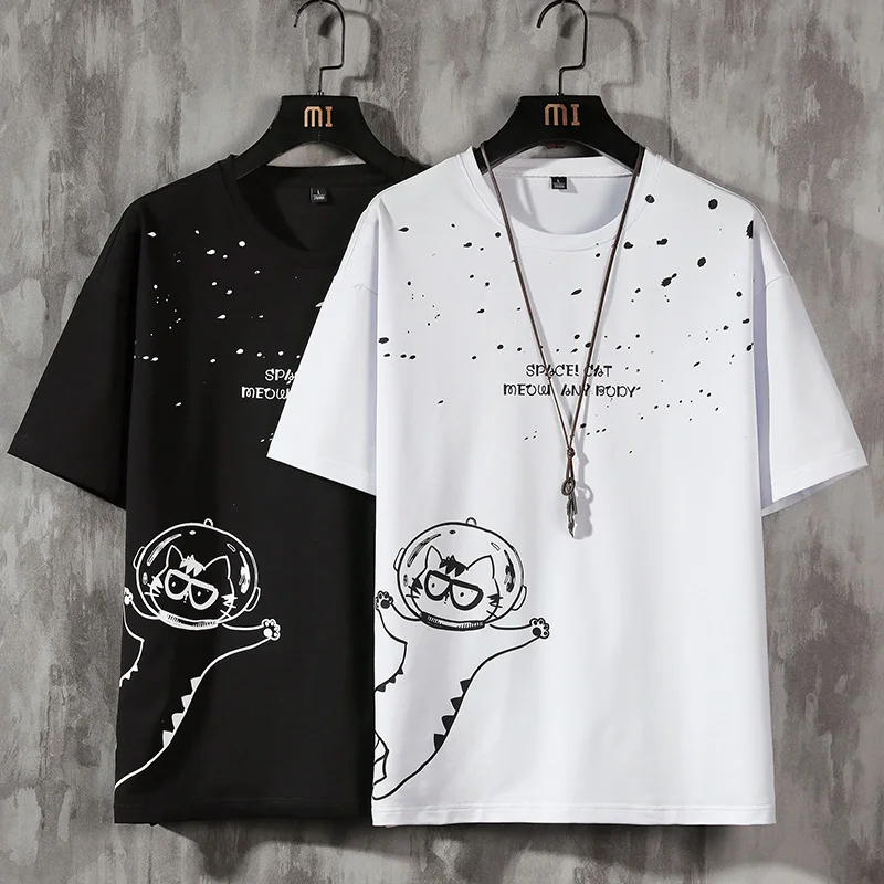 Space Cat Tees Summer Short Sleeves T Shirts Crewneck Casual Men's Funny Tops Harajuku Hip Hop Carttoon Printed T-Shirt 2022
Space Cat Tees Summer Short Sleeves T Shirts Crewneck Casual Men's Funny Tops Harajuku Hip Hop Carttoon Printed T-Shirt 2022