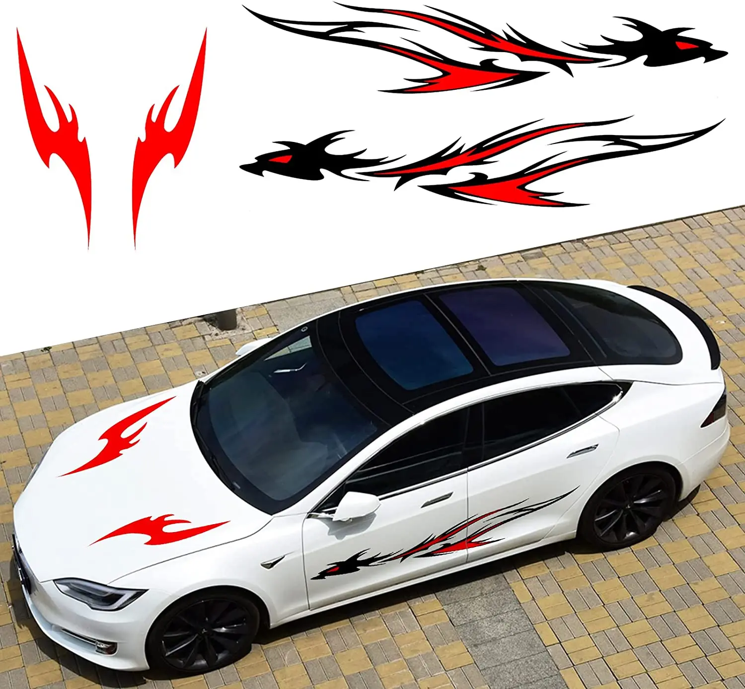 YAMUDA Car Hood Body Flame Dragon Totem Personality Pull Flower Modification Decorative Stickers 4 PCS YQ04 (Red)
YAMUDA Car Hood Body Flame Dragon Totem Personality Pull Flower Modification Decorative Stickers 4 PCS YQ04 (Red)
