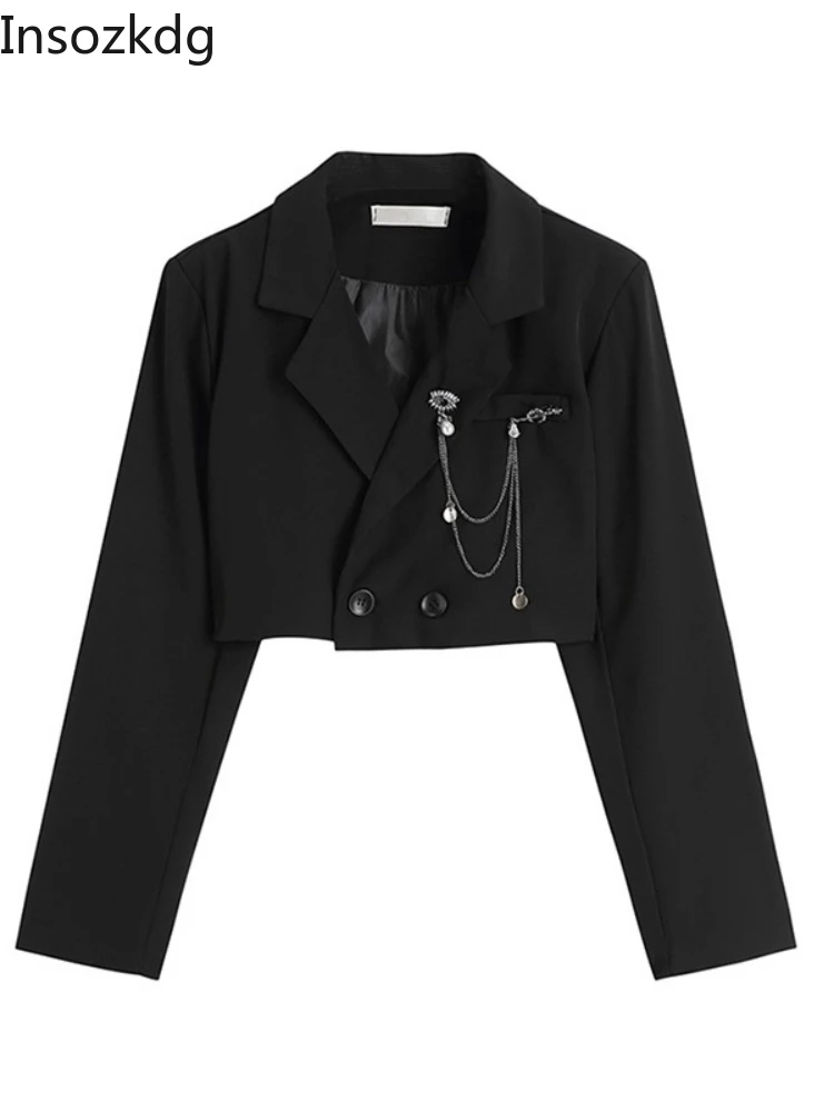 Insozkdg Spring Autumn New Black Suits Women Jackets Solid Casual Woman Crop Tops Cool Girl Streetwears Female Clothing
Insozkdg Spring Autumn New Black Suits Women Jackets Solid Casual Woman Crop Tops Cool Girl Streetwears Female Clothing