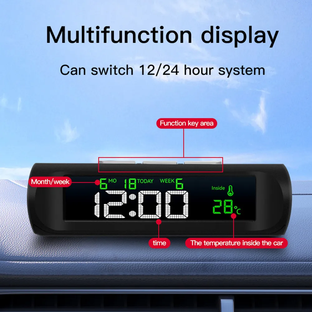 Automatic Car Clock Car Clock Thermometer Calendar Ordinary Dry Battery 1pcs Brand New High Quality Multi-Function
Automatic Car Clock Car Clock Thermometer Calendar Ordinary Dry Battery 1pcs Brand New High Quality Multi-Function