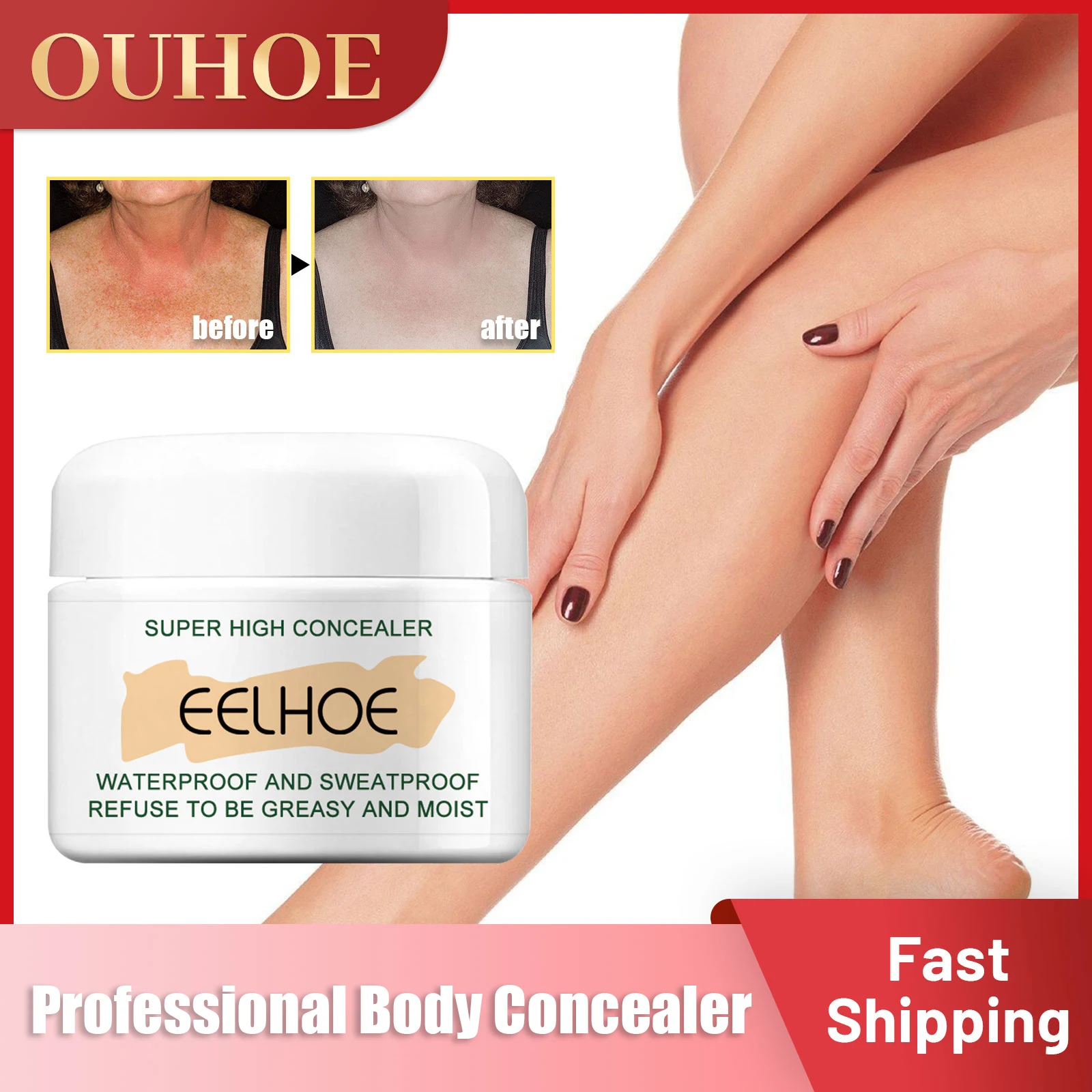 Body Concealer Cream Waterproof Full Coverage Professional Tattoos Covering Birthmarks Stretch Makeup Beauty Glides on Smoothly
Body Concealer Cream Waterproof Full Coverage Professional Tattoos Covering Birthmarks Stretch Makeup Beauty Glides on Smoothly