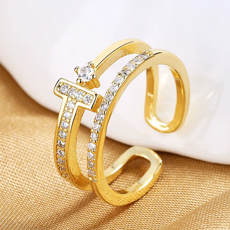 2022 New Trendy Gold High End Double Cross Zircon Ring for Men Women Opening Size Adjusted Cute Solid Metal Luxury Jewerly Gift
2022 New Trendy Gold High End Double Cross Zircon Ring for Men Women Opening Size Adjusted Cute Solid Metal Luxury Jewerly Gift