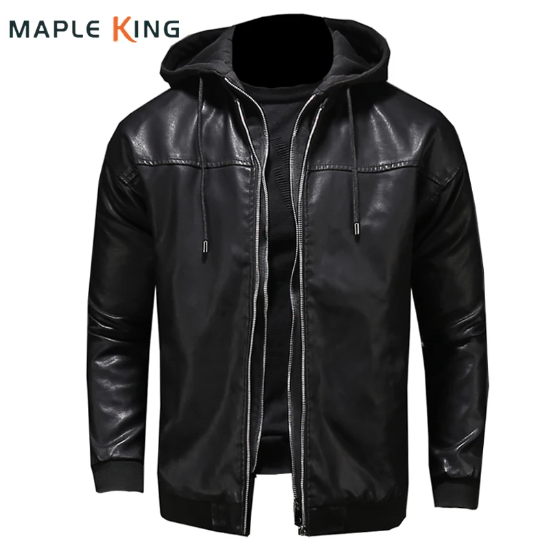 Мужские кожаные куртки с двойной молнией, искусственная двойка, с капюшоном, мужские мотоциклетные дизайнерские куртки, мужские роскошные ... 
Мужские кожаные куртки с двойной молнией, искусственная двойка, с капюшоном, мужские мотоциклетные дизайнерские куртки, мужские роскошные ...