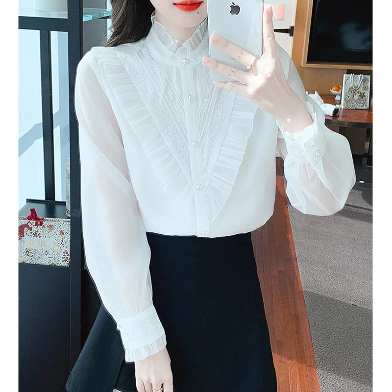 Autumn Women White Chiffon Blouse Shirt Women Tops Long Sleeve Blouse Women Blusas Mujer De Moda 2023 Blouses Femme Shirts
Autumn Women White Chiffon Blouse Shirt Women Tops Long Sleeve Blouse Women Blusas Mujer De Moda 2023 Blouses Femme Shirts