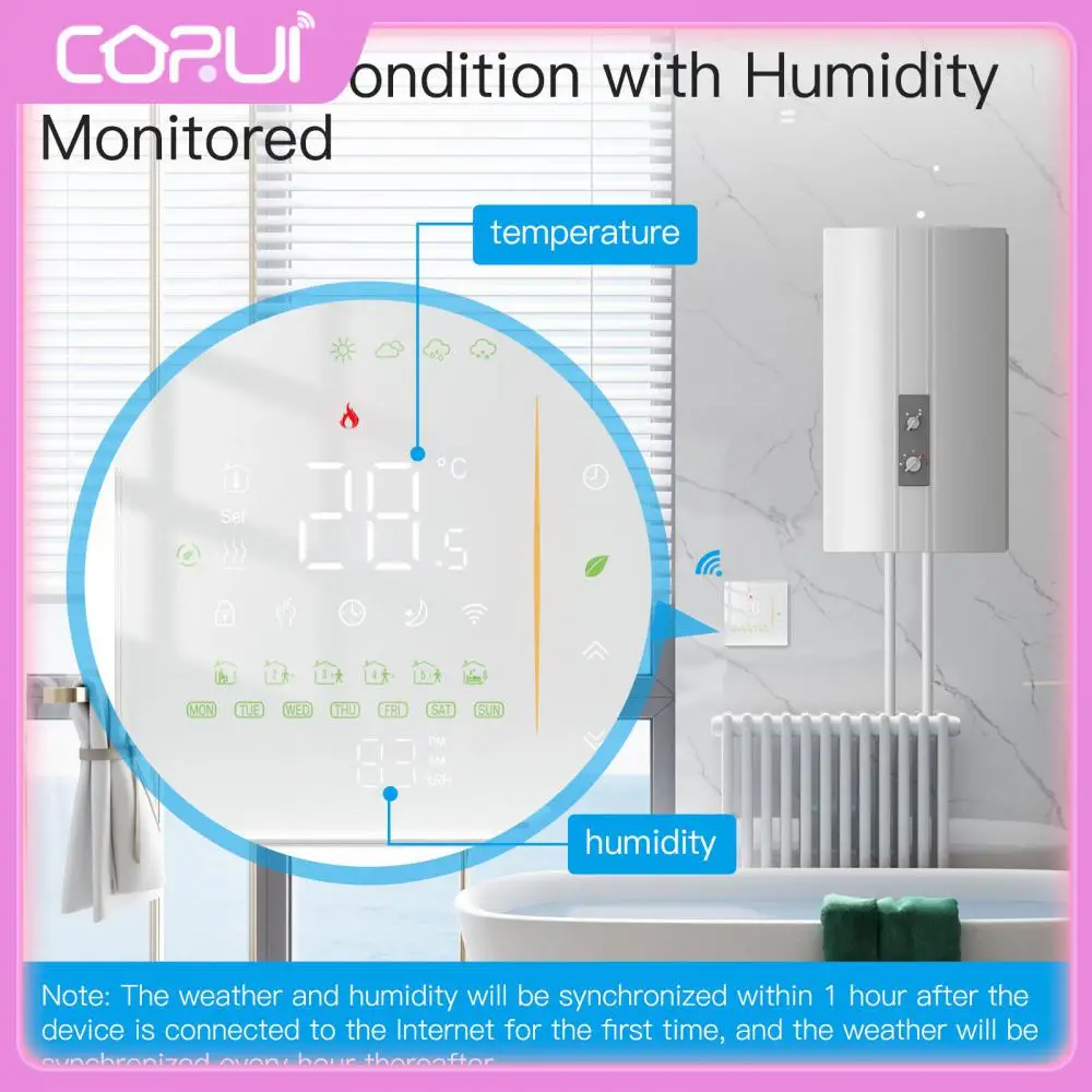 Tuya Wifi Gas Boiler Lcd Display Smart Thermostat For Electric Floor Heating Water Touch Screen Temperature Remote Controller
Tuya Wifi Gas Boiler Lcd Display Smart Thermostat For Electric Floor Heating Water Touch Screen Temperature Remote Controller