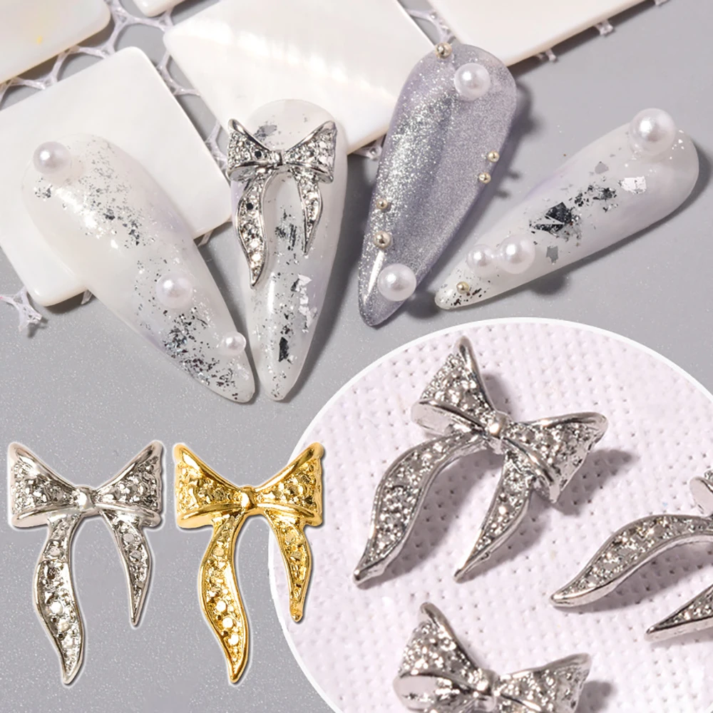 DIY Charm Drills Gold Silver Manicure Rhinestones Bowknot Nail Ornaments Nail Art Decoration Bow Ties Nail Jewelry
DIY Charm Drills Gold Silver Manicure Rhinestones Bowknot Nail Ornaments Nail Art Decoration Bow Ties Nail Jewelry