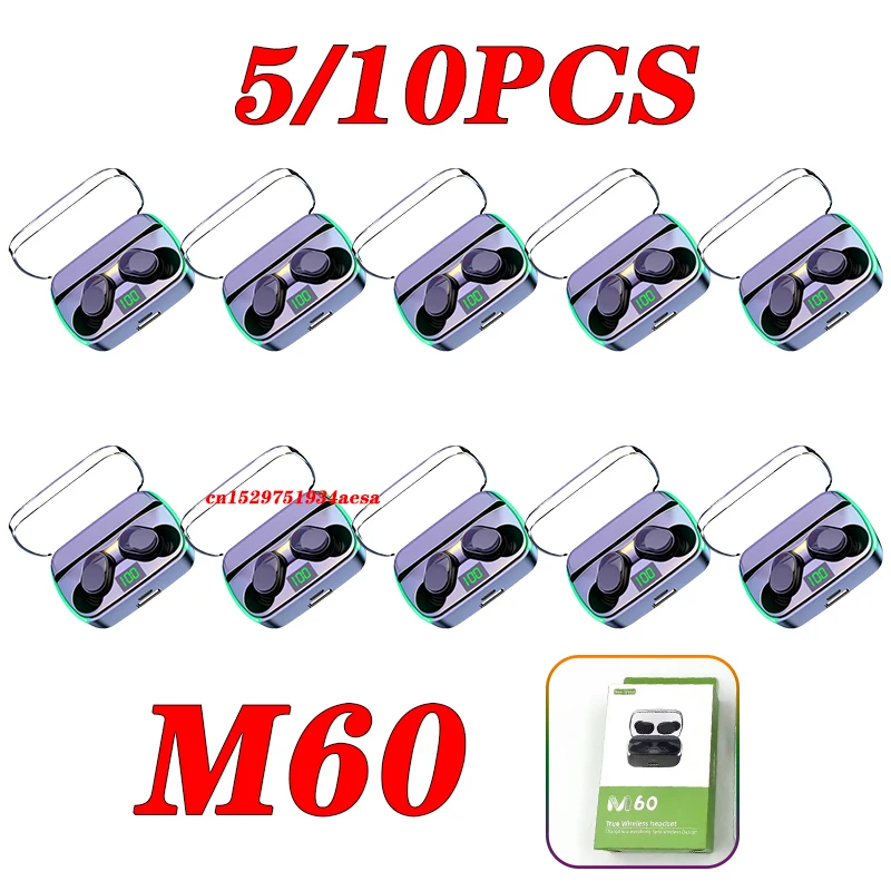 10PCS M60 TWS Bluetooth Headphone Wireless Earphone LED Display Hifi Game Sport Waterproof Headset Earbuds PK E7S D9-5C Headset
10PCS M60 TWS Bluetooth Headphone Wireless Earphone LED Display Hifi Game Sport Waterproof Headset Earbuds PK E7S D9-5C Headset