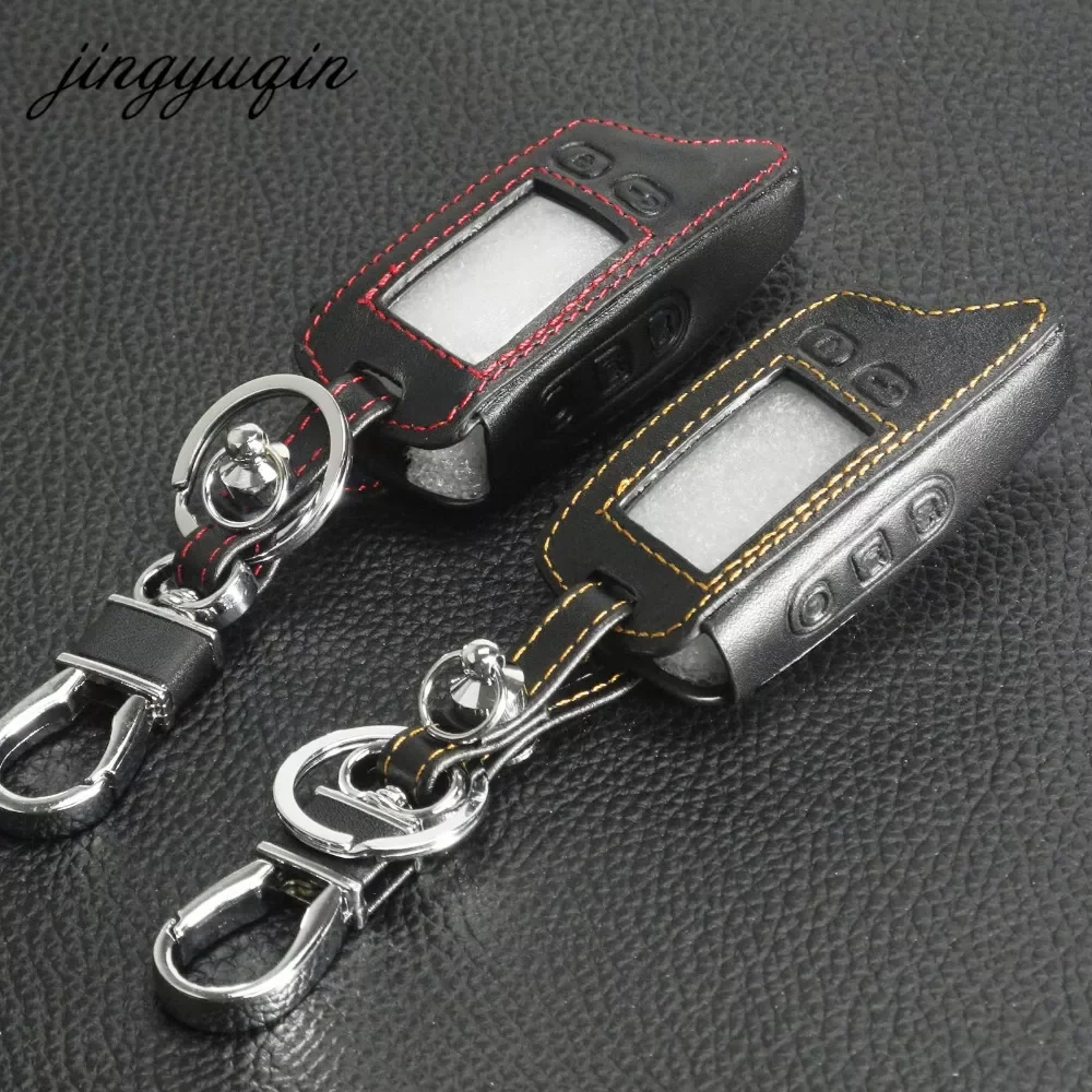 NEW2023 jingyuqin TW9010 LCD keychain Leather Case For Tomahawk TW9010 TW9020 TW4000 TW701 Remote Key Fob Cover Two Way Car Alar 
NEW2023 jingyuqin TW9010 LCD keychain Leather Case For Tomahawk TW9010 TW9020 TW4000 TW701 Remote Key Fob Cover Two Way Car Alar