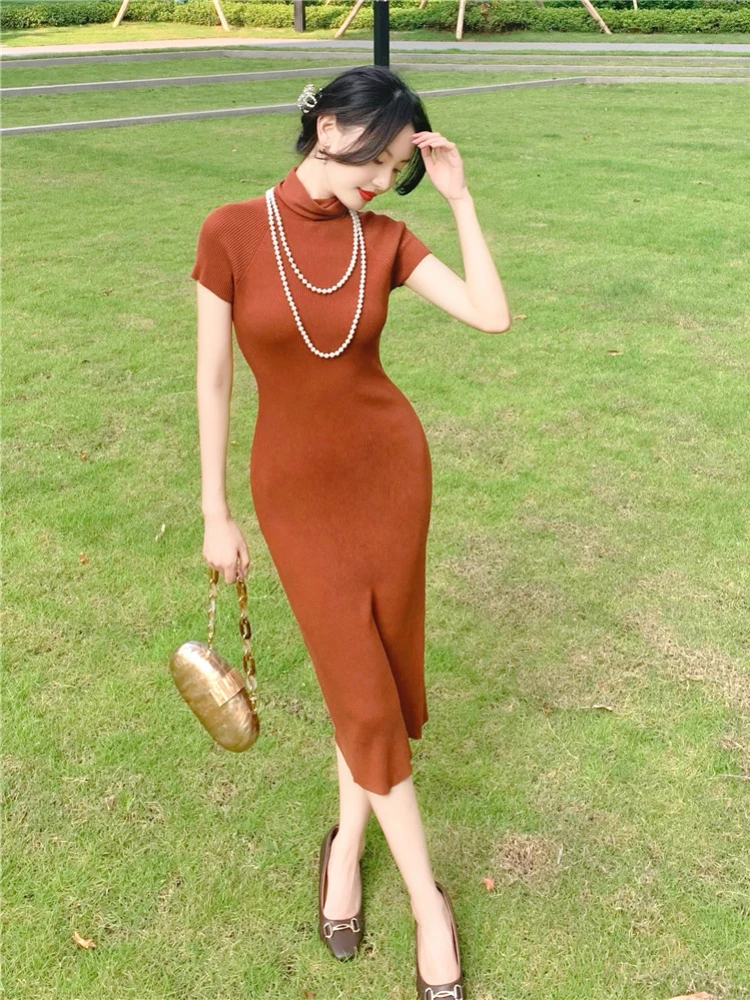 Women Solid Color Long Sleeve O Neck Bodycon Midi Dress Autumn Exotic Tight Elegant Party Club Luairy Fashiom Sexy Dresses 2022
Women Solid Color Long Sleeve O Neck Bodycon Midi Dress Autumn Exotic Tight Elegant Party Club Luairy Fashiom Sexy Dresses 2022