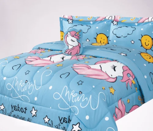 6-PC Twin Unicorn #4 complete bed in bag comforter bedding set with furry friend and matching sheet set for Kids boys girls supe
6-PC Twin Unicorn #4 complete bed in bag comforter bedding set with furry friend and matching sheet set for Kids boys girls supe