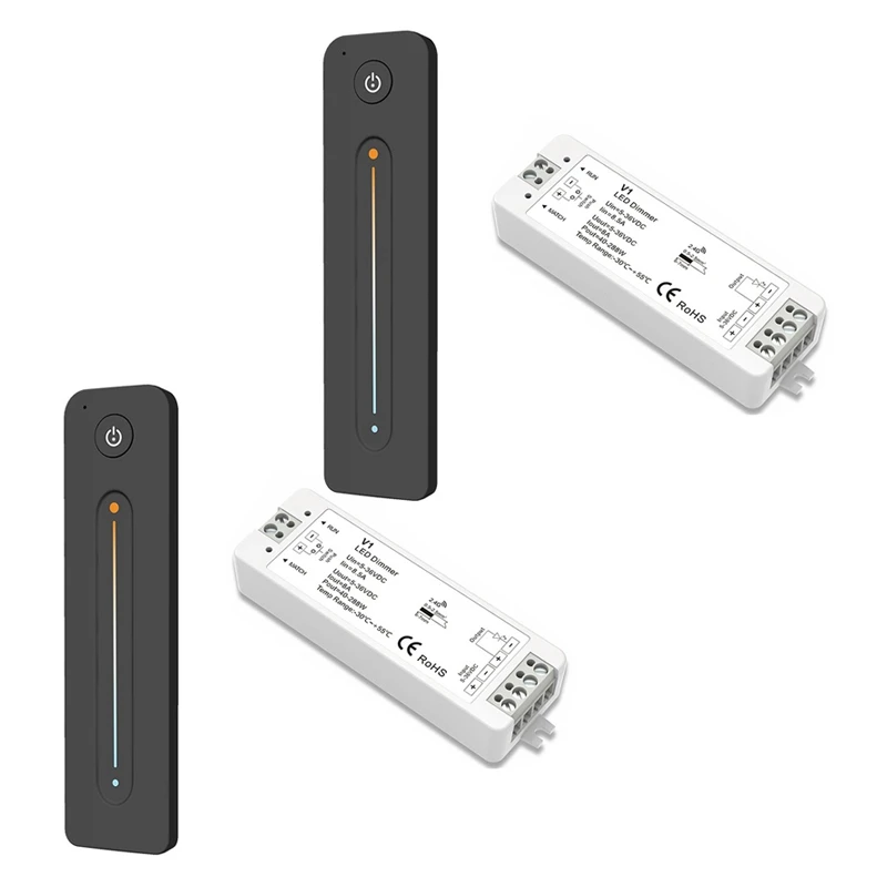 BMDT-2X LED Dimmer 12V 5V 24V 36V 8A PWM Wireless RF Switch With 2.4G Brightness Contact Remote For Led Single Color Strip
BMDT-2X LED Dimmer 12V 5V 24V 36V 8A PWM Wireless RF Switch With 2.4G Brightness Contact Remote For Led Single Color Strip