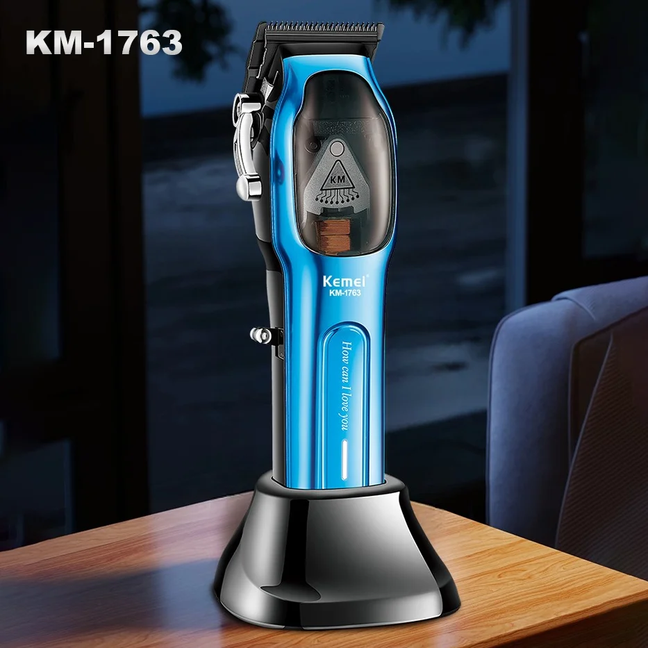 Kemei 9000RPM Hair Clipper Powerful Hair Trimmer Electric Barber Hair Cutting Machine Adjustable Metal Clippers for Men KM-1763
Kemei 9000RPM Hair Clipper Powerful Hair Trimmer Electric Barber Hair Cutting Machine Adjustable Metal Clippers for Men KM-1763