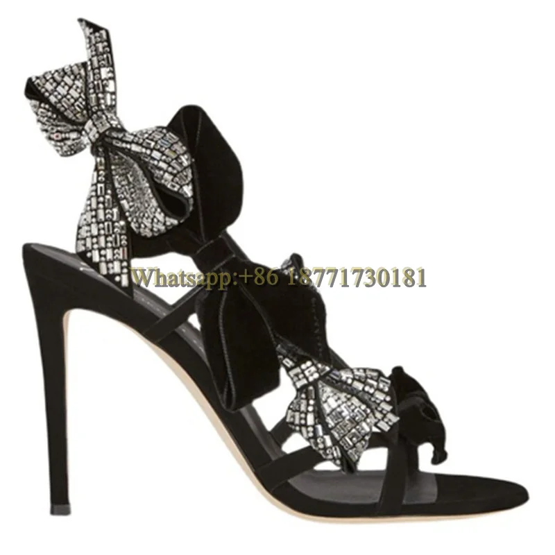 7.5cm 10cm Multiple Bow Black Stiletto Sandals Woman Summer 2022 Open Toe Buckle Thin High Heels Banquet Fashion Shoes for Women
7.5cm 10cm Multiple Bow Black Stiletto Sandals Woman Summer 2022 Open Toe Buckle Thin High Heels Banquet Fashion Shoes for Women