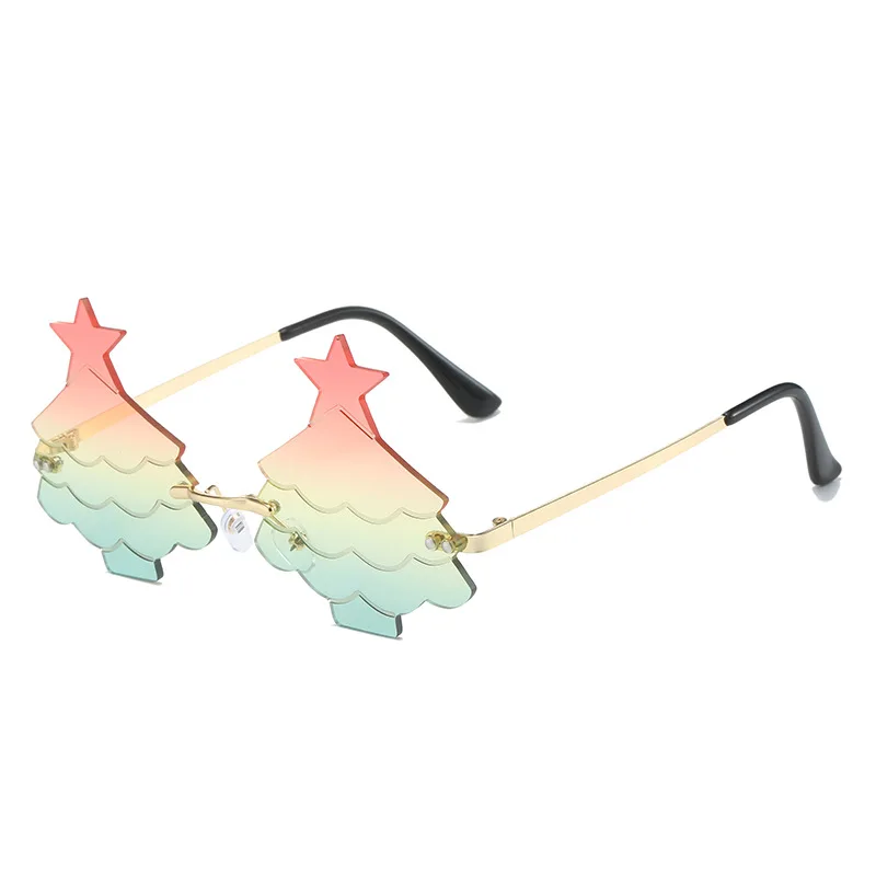 Personality Hip-hop Weird Exquisite Light Luxury Rimless Integrated Sunglasses Christmas Tree Stars Exaggerated Eyewear Female
Personality Hip-hop Weird Exquisite Light Luxury Rimless Integrated Sunglasses Christmas Tree Stars Exaggerated Eyewear Female