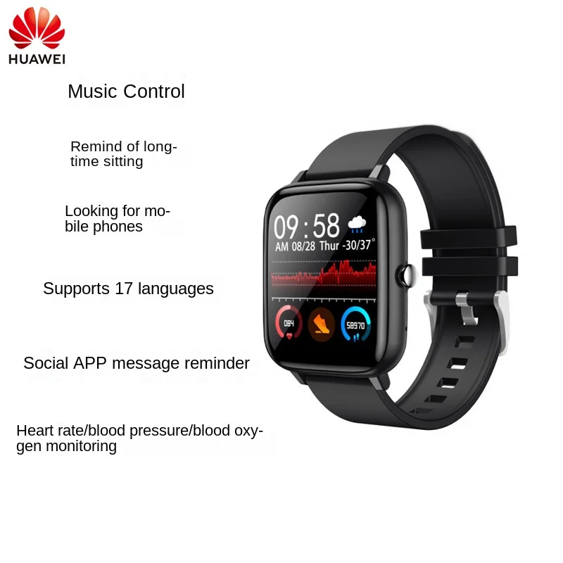 

Huawei P6 Watch Smart Bracelet Bluetooth Calling 1.54 Message Reminder Heart Rate Blood Pressure Sports Health Smart Watch