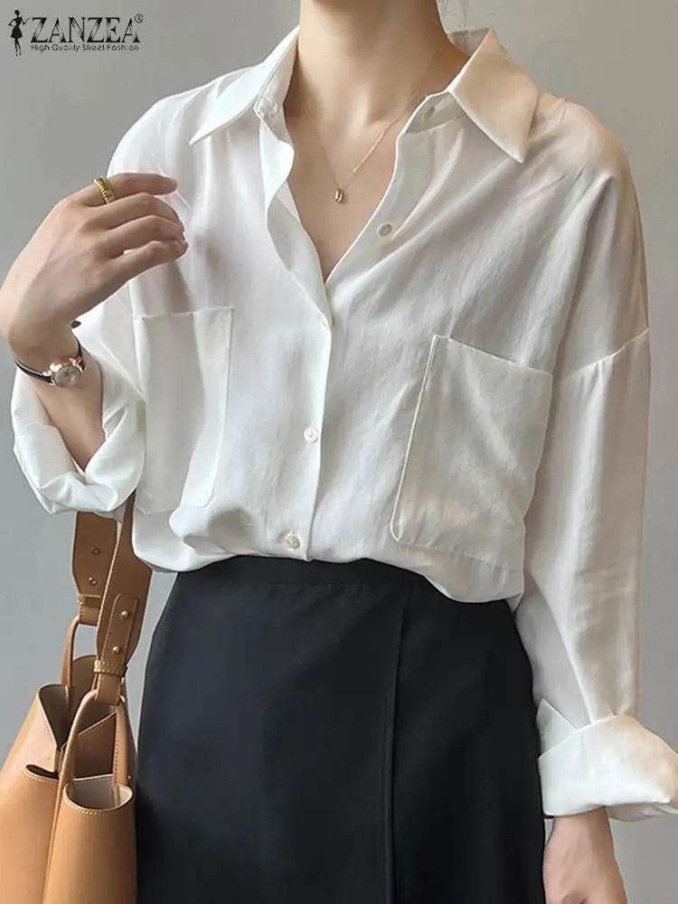 Женская рубашка с длинным рукавом, отложным воротником, свободного покроя
Женская рубашка с длинным рукавом, отложным воротником, свободного покроя