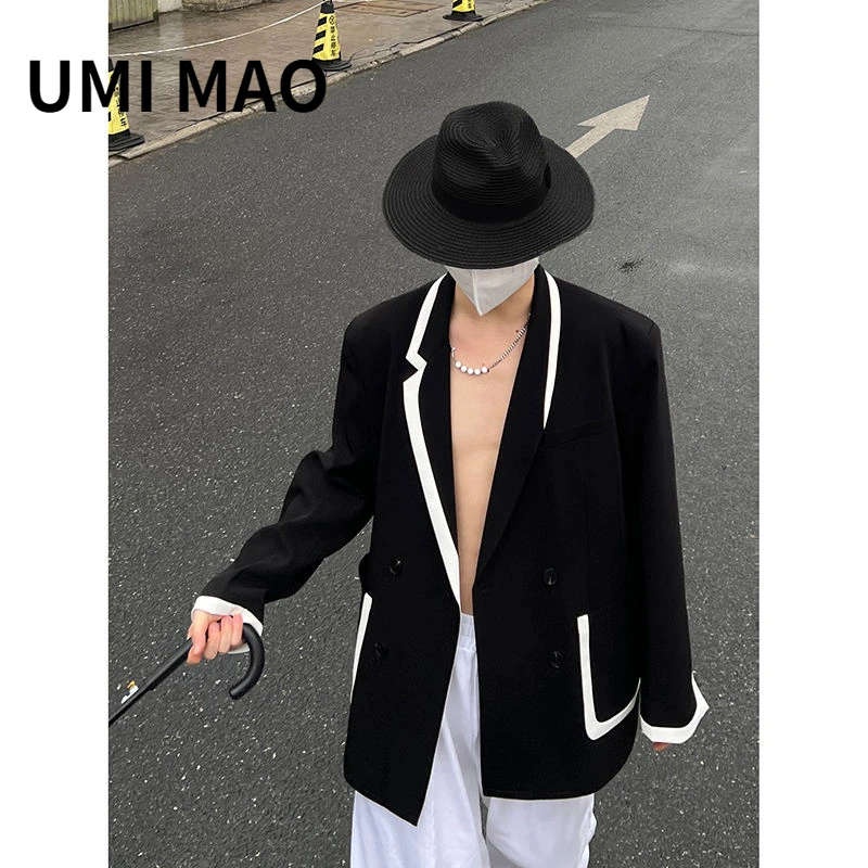 UMI MAO Yamamoto Black Mid-length Blazers Jacket Women Men Stitching Contrast Design Korean Style Gothic Coat Femme Y2K
UMI MAO Yamamoto Black Mid-length Blazers Jacket Women Men Stitching Contrast Design Korean Style Gothic Coat Femme Y2K