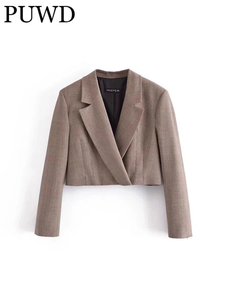 PUWD Women V Neck Waist Short Blazer 2022 Spring Fashion Ladies High Street Casual Blazer Female Vintage Texture Skirt Suit
PUWD Women V Neck Waist Short Blazer 2022 Spring Fashion Ladies High Street Casual Blazer Female Vintage Texture Skirt Suit