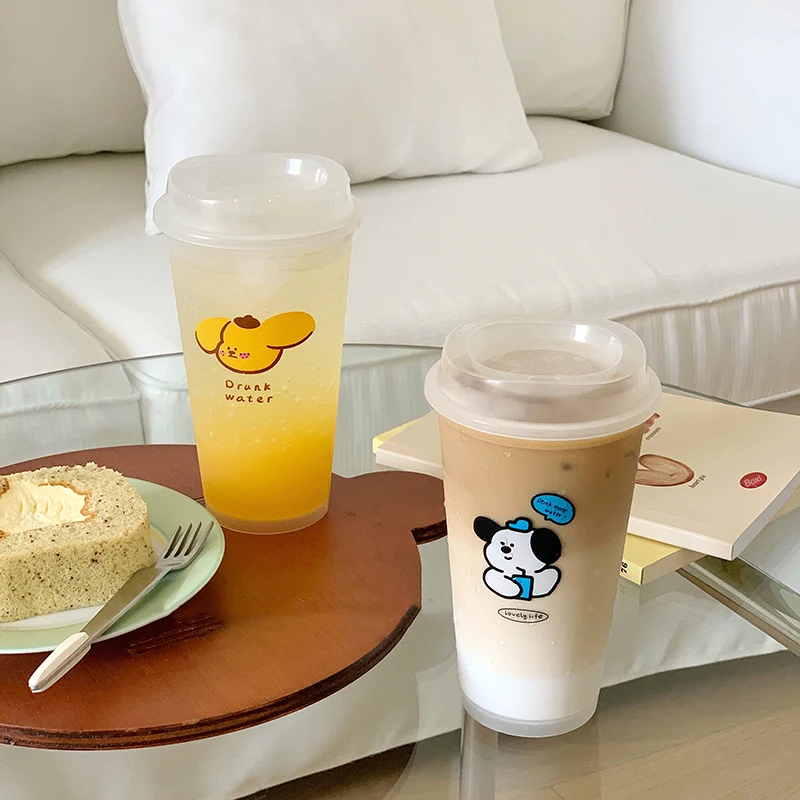 1PC Korean Plastic Water Bottle for Ice Coffee Juice Milk Cute Frosted Reusable Bubble Tea Cups with Lid
1PC Korean Plastic Water Bottle for Ice Coffee Juice Milk Cute Frosted Reusable Bubble Tea Cups with Lid