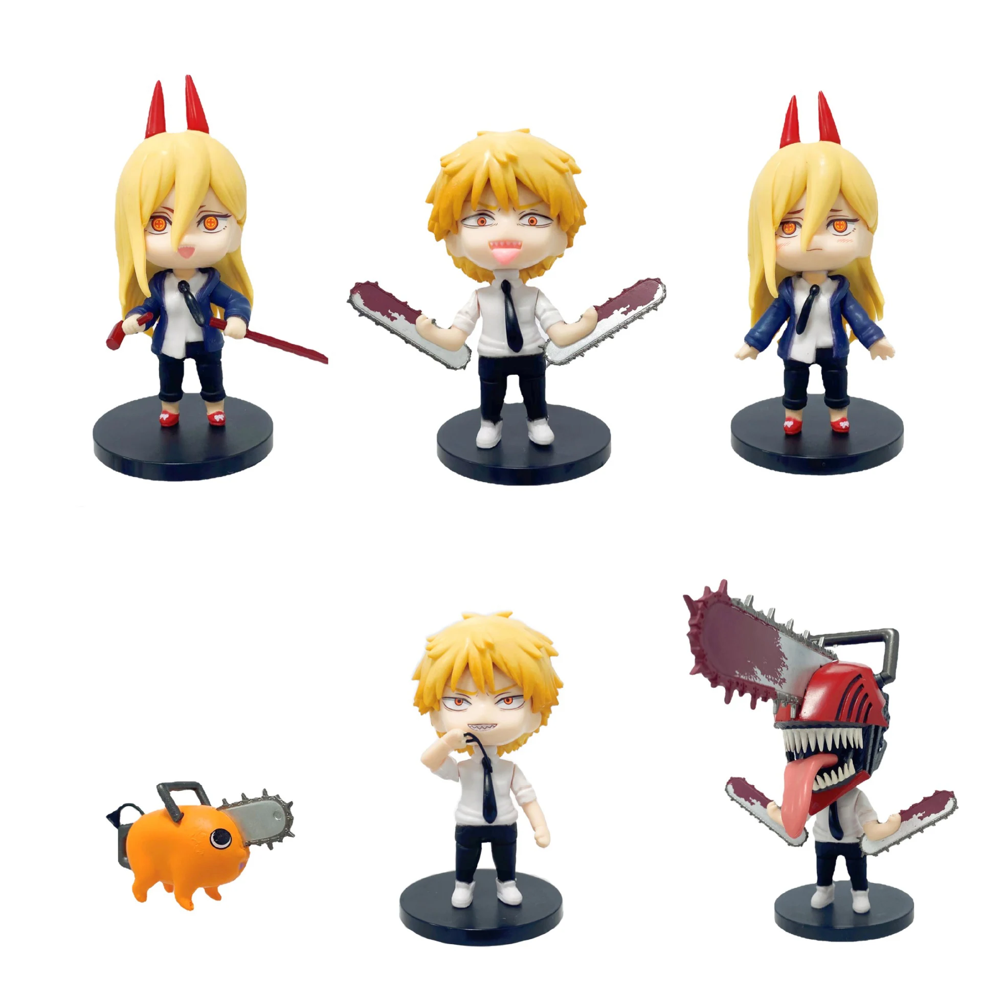 6pcs/set 11cm Anime Chainsaw Man Denji Power PVC Action Figure Collection Q Version Model Doll Toys
6pcs/set 11cm Anime Chainsaw Man Denji Power PVC Action Figure Collection Q Version Model Doll Toys