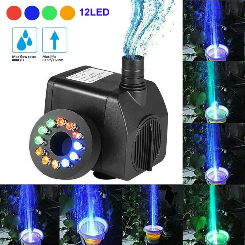 NEW Submersible Water Pump With 12 Led 16w Lights Detachable For Fountain Swimming Pool Aquariums Fish Tank Sponds
NEW Submersible Water Pump With 12 Led 16w Lights Detachable For Fountain Swimming Pool Aquariums Fish Tank Sponds