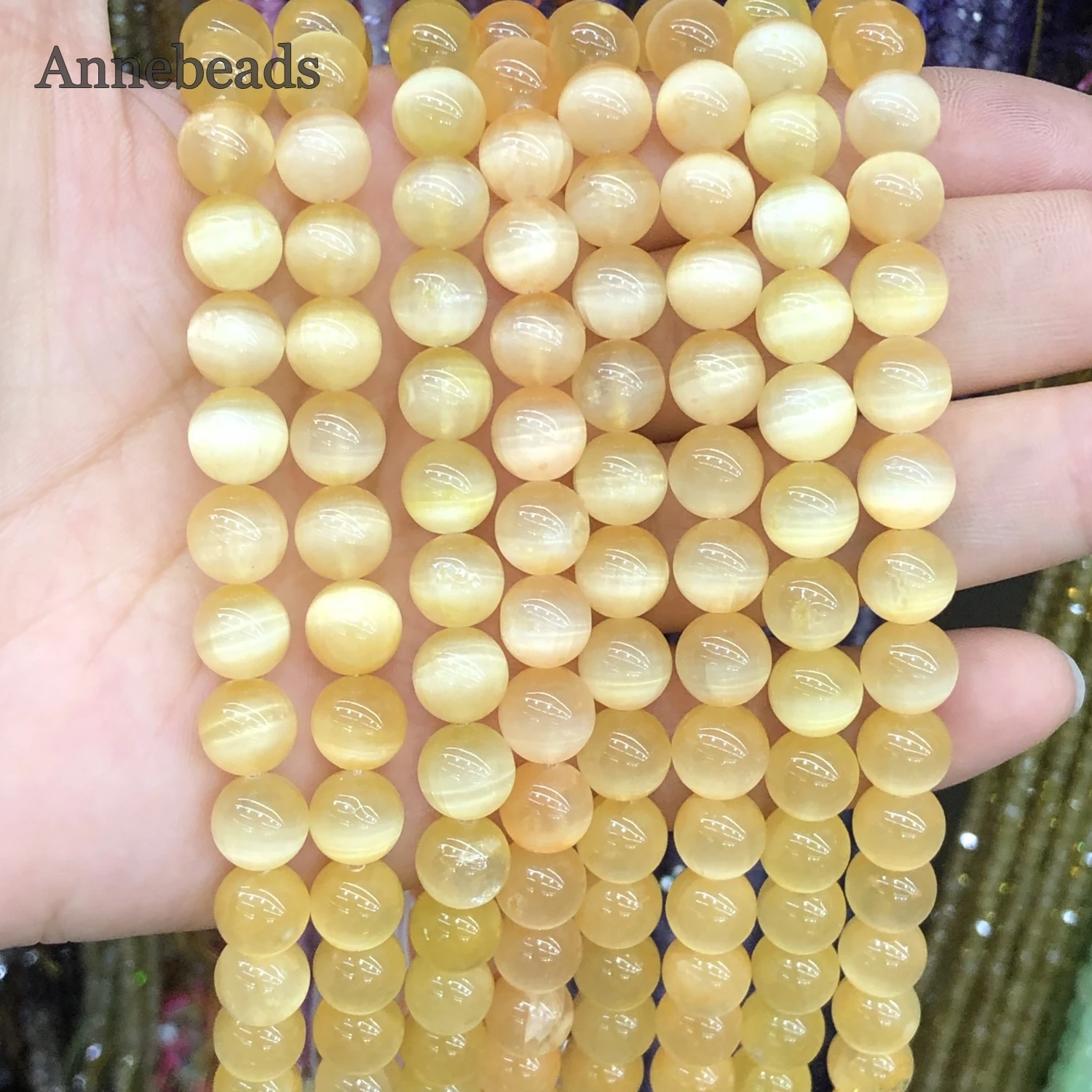 8mm Dark Yellow Cat's Eye Natural Luster Selenite Loose Round Stone Beads For Jewelry Making DIY Handmade Charm Bracelets
8mm Dark Yellow Cat's Eye Natural Luster Selenite Loose Round Stone Beads For Jewelry Making DIY Handmade Charm Bracelets