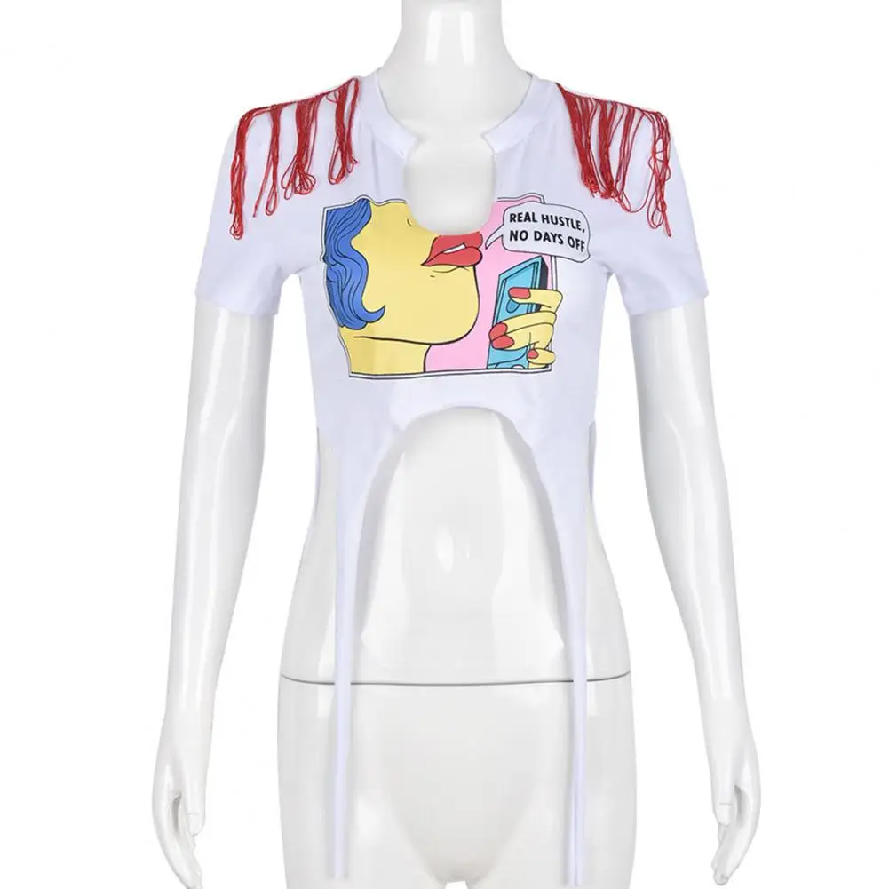 Slim Fit Stretchy Fashion Lady Letter Print Women Crop Top Aesthetic Clothes 
Slim Fit Stretchy Fashion Lady Letter Print Women Crop Top Aesthetic Clothes