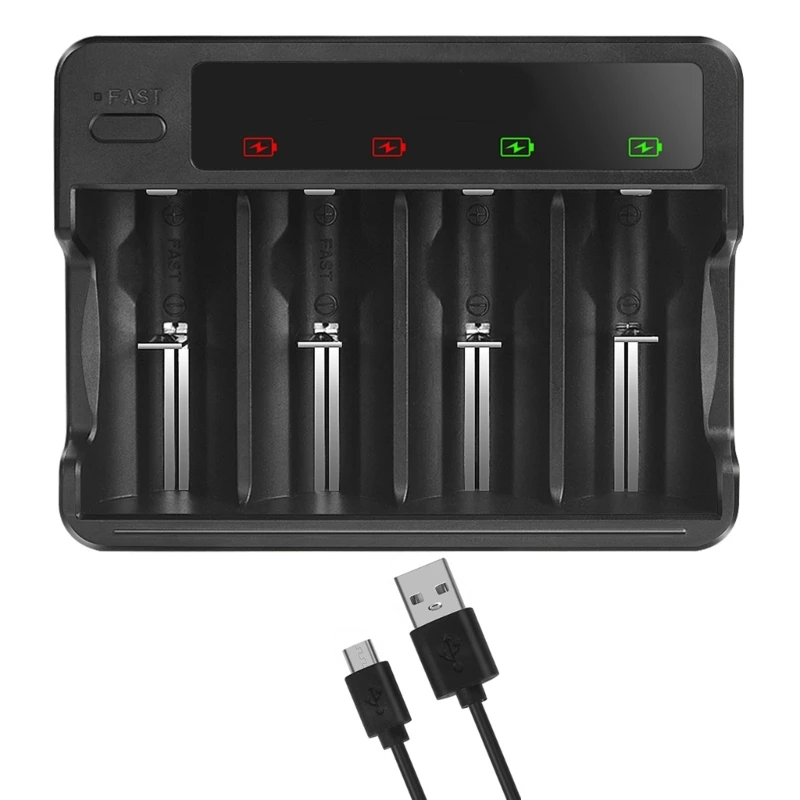 Высокоскоростное зарядное устройство с 4 слотами AA AAA USB C Зарядное устройство с ЖК-дисплеем для NiMH NiCD аккумуляторов
Высокоскоростное зарядное устройство с 4 слотами AA AAA USB C Зарядное устройство с ЖК-дисплеем для NiMH NiCD аккумуляторов