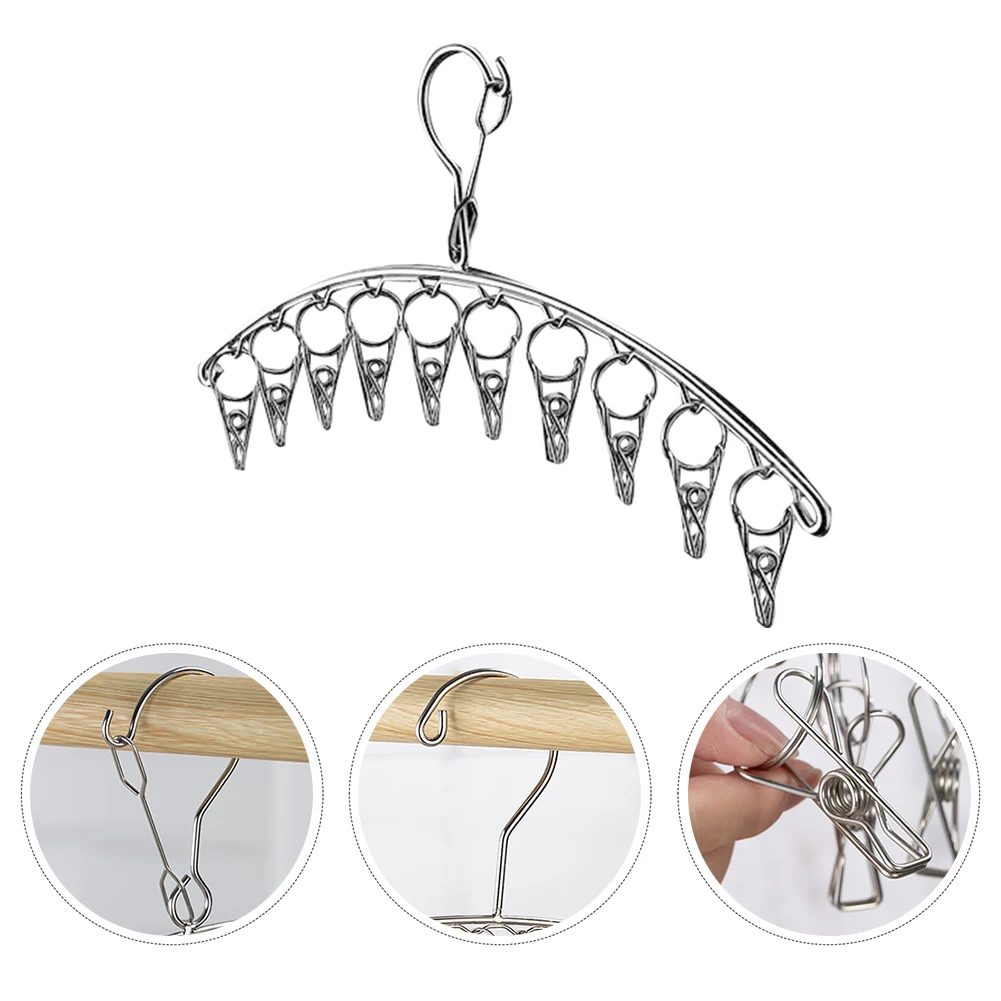 10/16/20 Stainless Steel Clips Laundry Airer Hanger Underwear Socks Holder Clothes Drying Hanger Windproof Clothing Rack Sock
10/16/20 Stainless Steel Clips Laundry Airer Hanger Underwear Socks Holder Clothes Drying Hanger Windproof Clothing Rack Sock