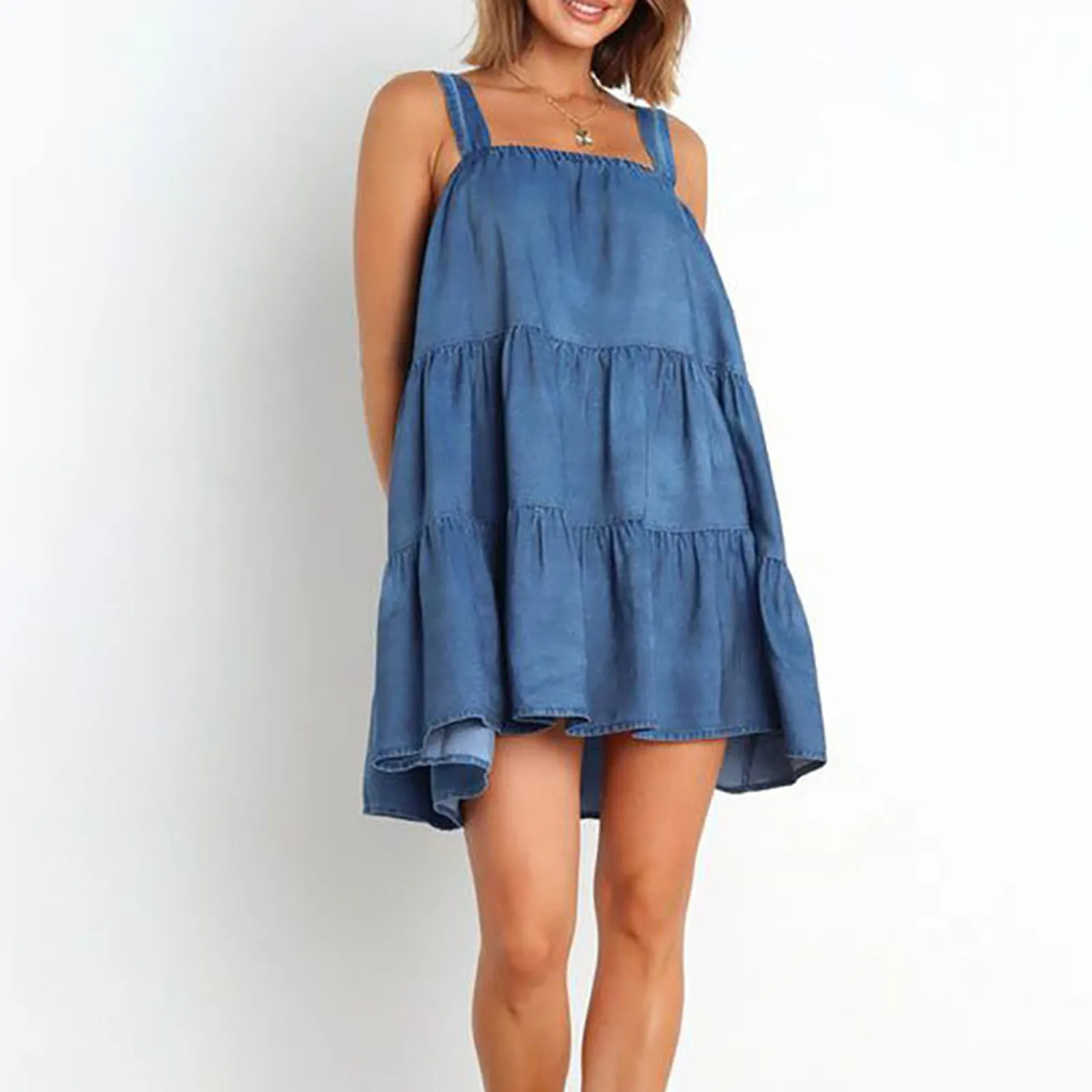 Модное женское однотонное платье на бретельках без рукавов, многослойное Плиссированное Платье на бретельках, летняя одежда для отпуска, ж...
Модное женское однотонное платье на бретельках без рукавов, многослойное Плиссированное Платье на бретельках, летняя одежда для отпуска, ж...