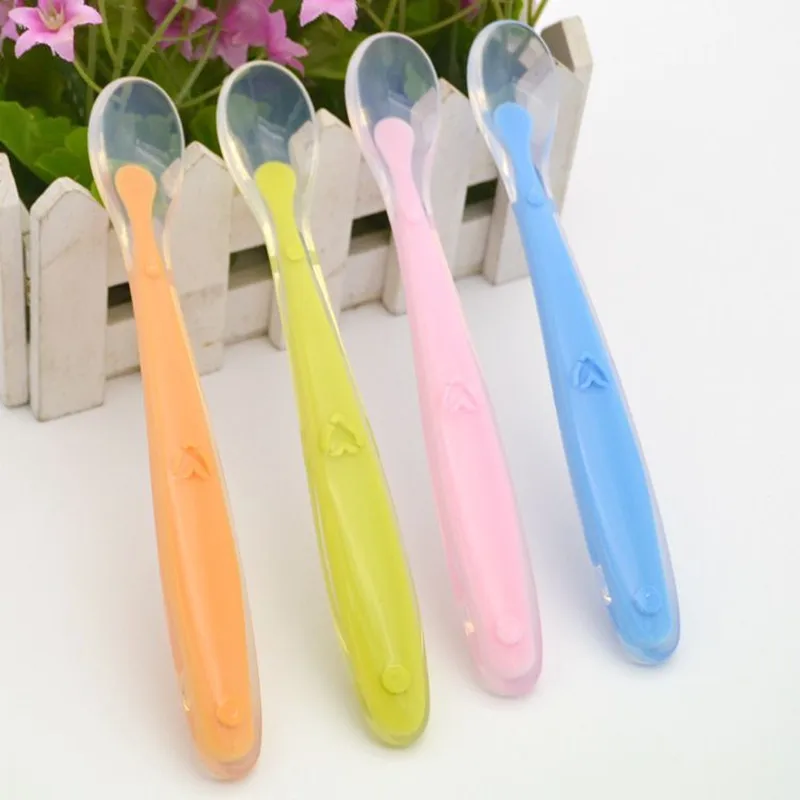 Baby Spoon Feeding 2017 Soft Silicone Infant Soft Baby Flatware Feeder Utensils Tableware Solid Feeding Spoon Tools Cutlery
Baby Spoon Feeding 2017 Soft Silicone Infant Soft Baby Flatware Feeder Utensils Tableware Solid Feeding Spoon Tools Cutlery