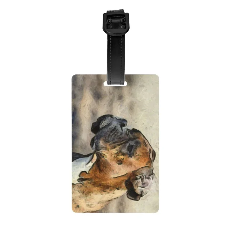 Custom Boxer Dog Luggage Tag With Name Card Animal Pet Privacy Cover ID Label for Travel Bag Suitcase
Custom Boxer Dog Luggage Tag With Name Card Animal Pet Privacy Cover ID Label for Travel Bag Suitcase