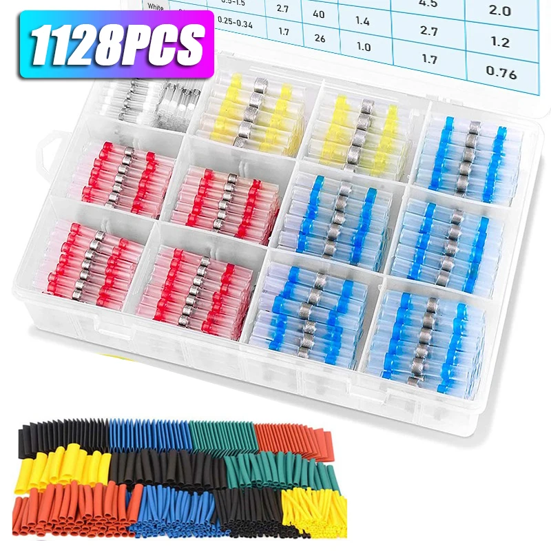 800pcs Wire Solder Stick Connectors Heat Shrink Connector Waterproof Solder & 328pcs Heat Shrink Butt Crimp Electrical Connector
800pcs Wire Solder Stick Connectors Heat Shrink Connector Waterproof Solder & 328pcs Heat Shrink Butt Crimp Electrical Connector